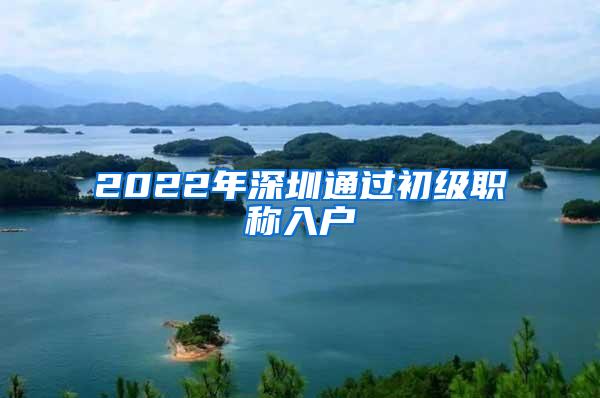 2022年深圳通过初级职称入户