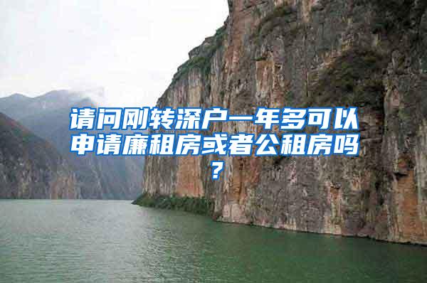 请问刚转深户一年多可以申请廉租房或者公租房吗？