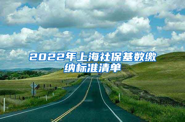 2022年上海社保基数缴纳标准清单