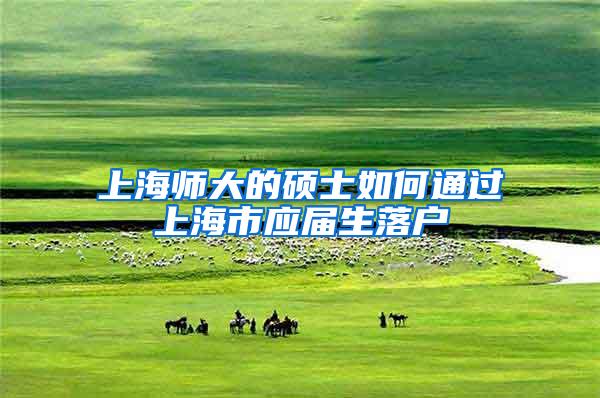 上海师大的硕士如何通过上海市应届生落户