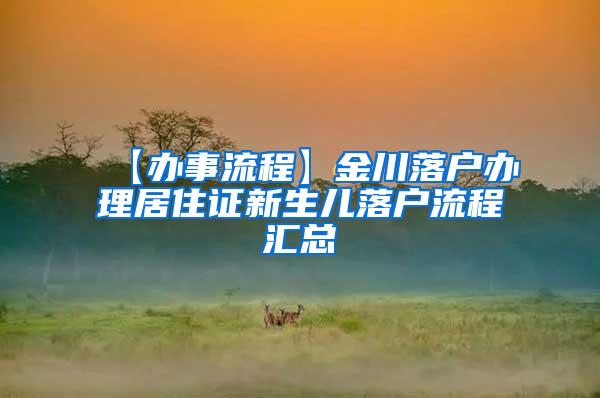 【办事流程】金川落户办理居住证新生儿落户流程汇总