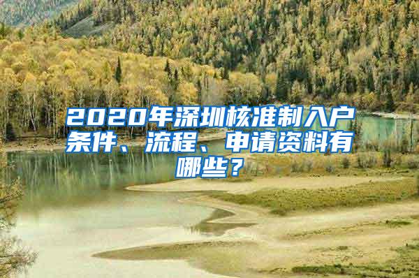 2020年深圳核准制入户条件、流程、申请资料有哪些？