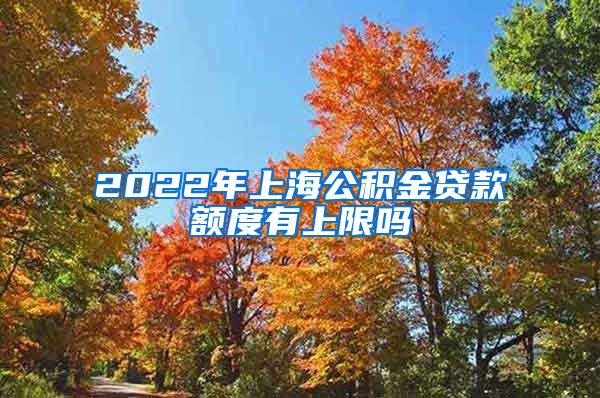 2022年上海公积金贷款额度有上限吗