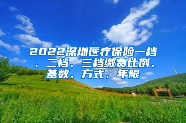 2022深圳医疗保险一档、二档、三档缴费比例、基数、方式、年限