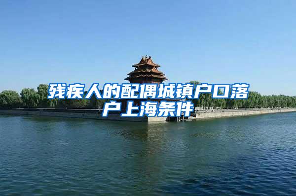 残疾人的配偶城镇户口落户上海条件