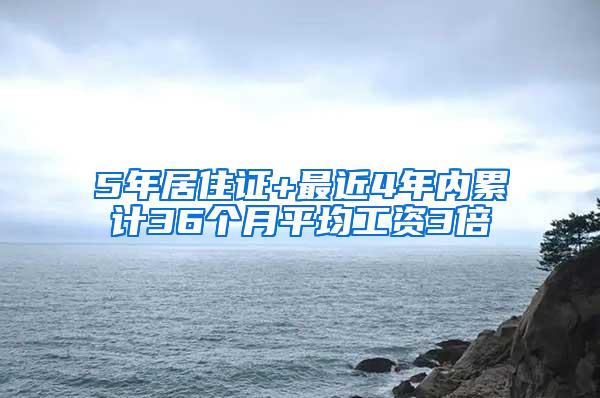 5年居住证+最近4年内累计36个月平均工资3倍