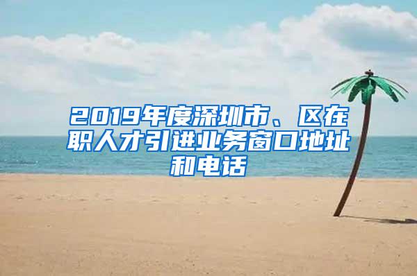 2019年度深圳市、区在职人才引进业务窗口地址和电话