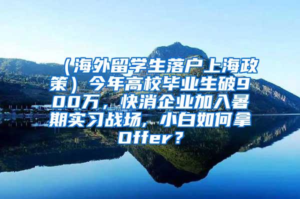 （海外留学生落户上海政策）今年高校毕业生破900万，快消企业加入暑期实习战场, 小白如何拿Offer？