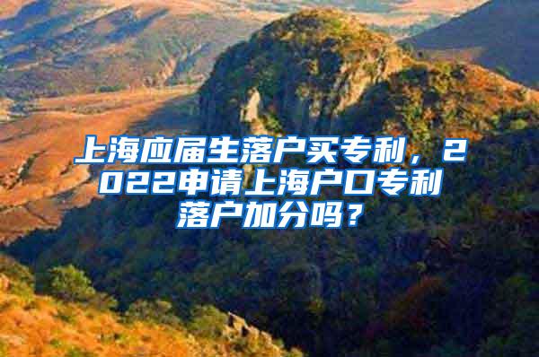 上海应届生落户买专利，2022申请上海户口专利落户加分吗？