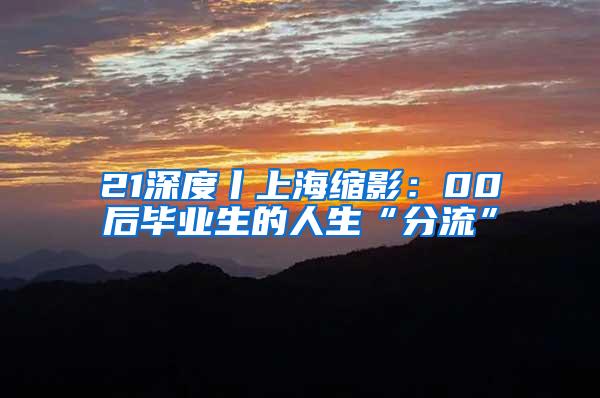 21深度丨上海缩影：00后毕业生的人生“分流”