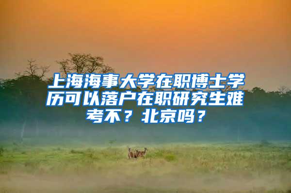 上海海事大学在职博士学历可以落户在职研究生难考不？北京吗？