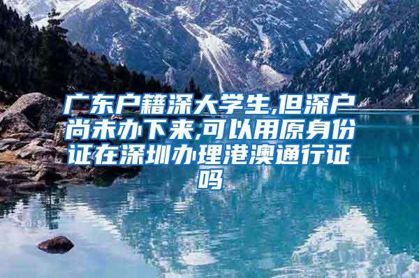 广东户籍深大学生,但深户尚未办下来,可以用原身份证在深圳办理港澳通行证吗
