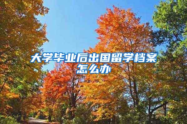 大学毕业后出国留学档案怎么办