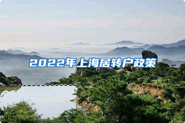 2022年上海居转户政策