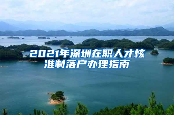 2021年深圳在职人才核准制落户办理指南