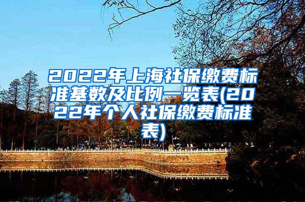 2022年上海社保缴费标准基数及比例一览表(2022年个人社保缴费标准表)