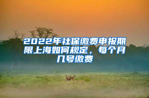 2022年社保缴费申报期限上海如何规定，每个月几号缴费