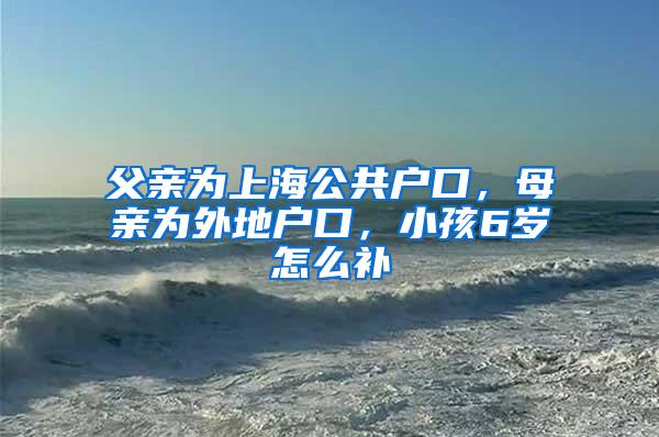 父亲为上海公共户口，母亲为外地户口，小孩6岁怎么补