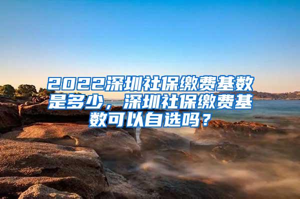 2022深圳社保缴费基数是多少，深圳社保缴费基数可以自选吗？