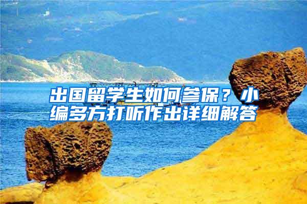 出国留学生如何参保？小编多方打听作出详细解答
