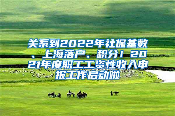 关系到2022年社保基数、上海落户、积分！2021年度职工工资性收入申报工作启动啦