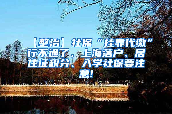【整治】社保“挂靠代缴”行不通了，上海落户、居住证积分、入学社保要注意!