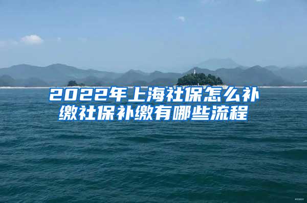 2022年上海社保怎么补缴社保补缴有哪些流程