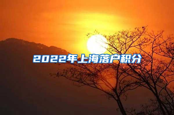 2022年上海落户积分