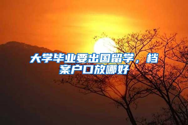 大学毕业要出国留学，档案户口放哪好