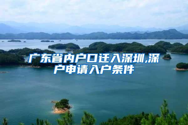 广东省内户口迁入深圳,深户申请入户条件