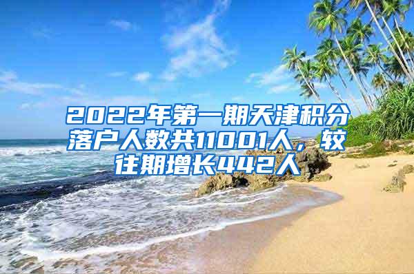 2022年第一期天津积分落户人数共11001人，较往期增长442人