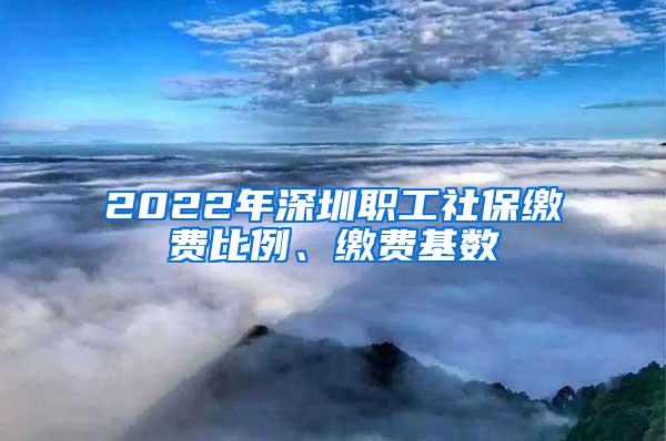2022年深圳职工社保缴费比例、缴费基数