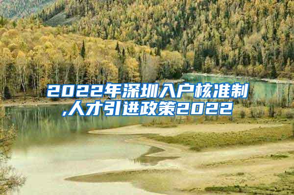 2022年深圳入户核准制,人才引进政策2022