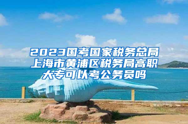 2023国考国家税务总局上海市黄浦区税务局高职大专可以考公务员吗