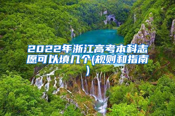 2022年浙江高考本科志愿可以填几个(规则和指南)