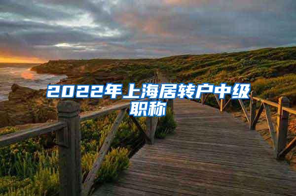 2022年上海居转户中级职称