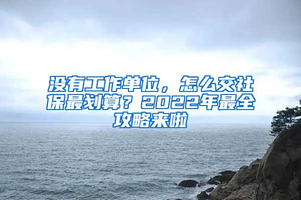 没有工作单位，怎么交社保最划算？2022年最全攻略来啦