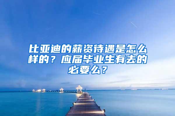 比亚迪的薪资待遇是怎么样的？应届毕业生有去的必要么？