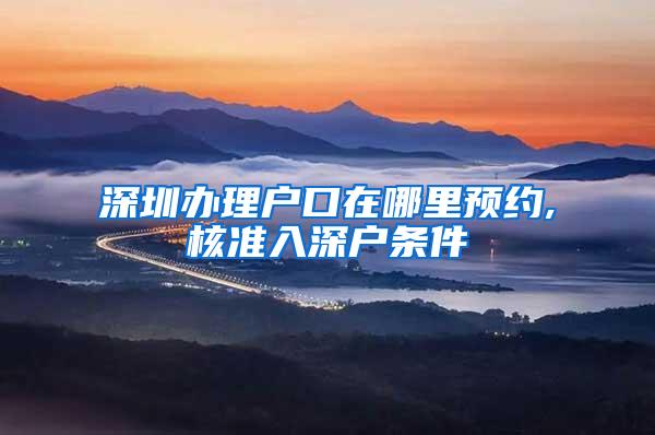 深圳办理户口在哪里预约,核准入深户条件