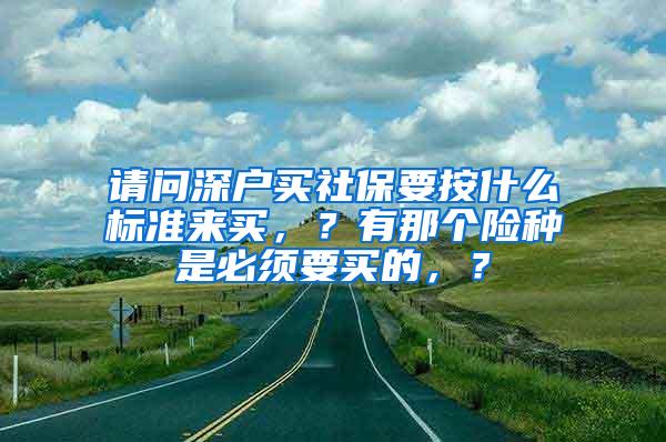 请问深户买社保要按什么标准来买，？有那个险种是必须要买的，？