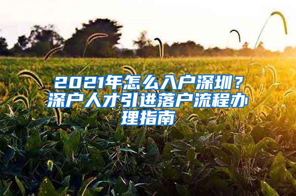 2021年怎么入户深圳？深户人才引进落户流程办理指南