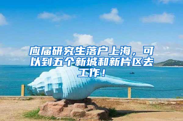 应届研究生落户上海，可以到五个新城和新片区去工作！