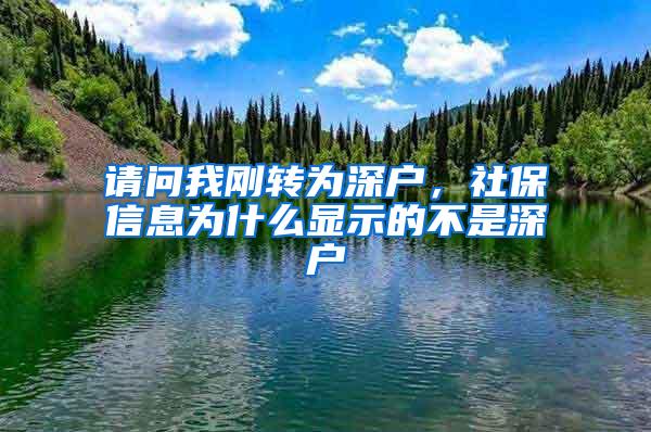 请问我刚转为深户，社保信息为什么显示的不是深户