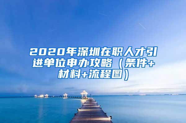 2020年深圳在职人才引进单位申办攻略（条件+材料+流程图）