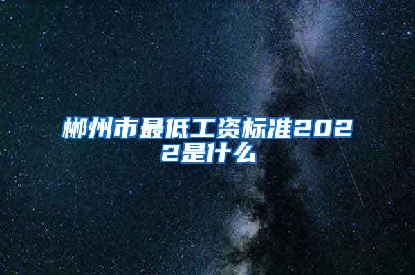 郴州市最低工资标准2022是什么