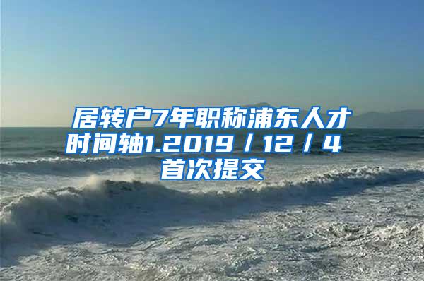 居转户7年职称浦东人才时间轴1.2019／12／4 首次提交