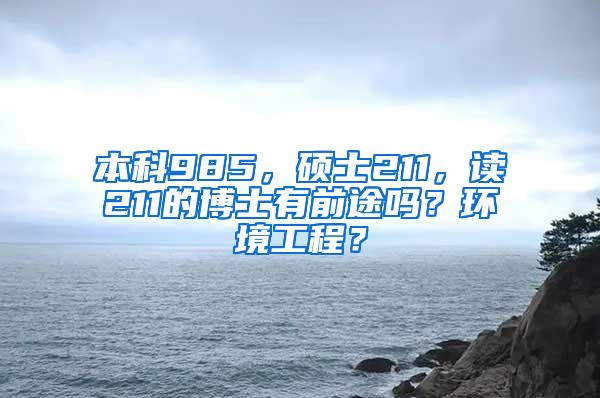 本科985，硕士211，读211的博士有前途吗？环境工程？