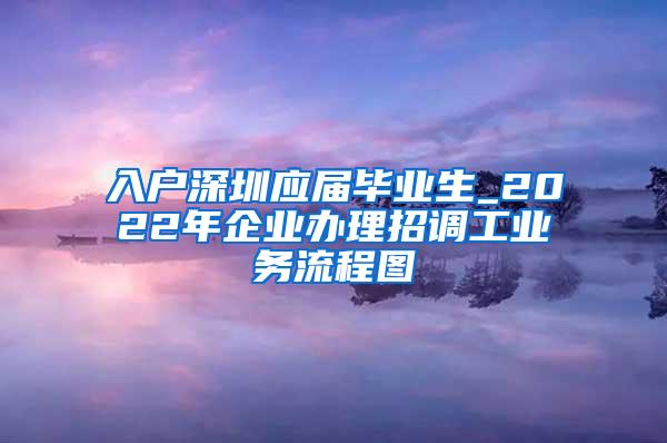 入户深圳应届毕业生_2022年企业办理招调工业务流程图