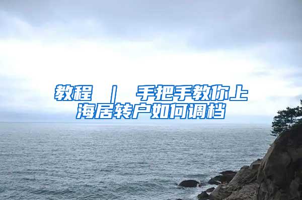 教程 ｜ 手把手教你上海居转户如何调档