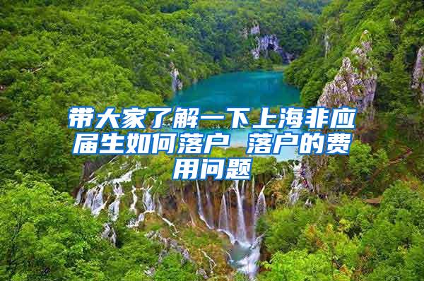 带大家了解一下上海非应届生如何落户 落户的费用问题